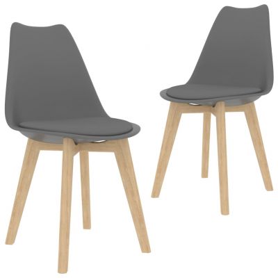 Gossi scaune de bucatarie, 2 buc., gri, plastic