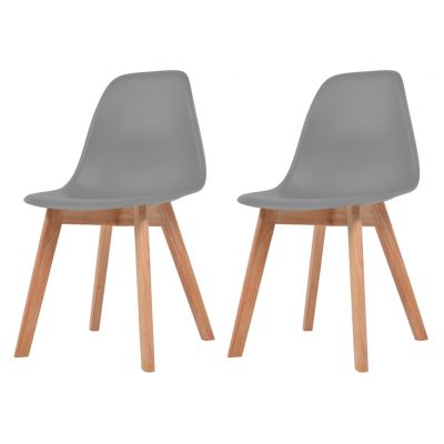 Gossi scaune de bucatarie, 2 buc., gri, plastic