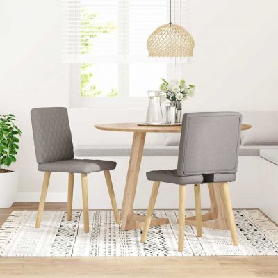 Gossi scaune de bucatarie, 2 buc., gri taupe, material textil