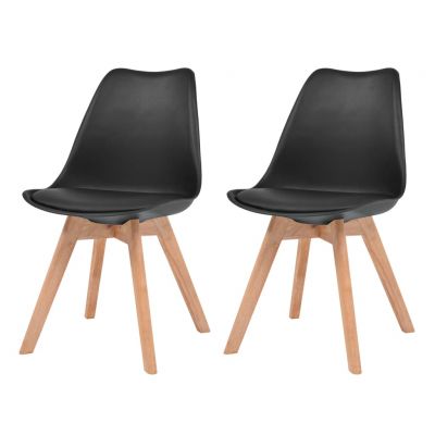 Gossi scaune de bucatarie, 2 buc., negru, plastic