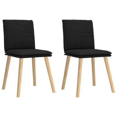Gossi scaune de bucatarie, 2 buc. negru, textil