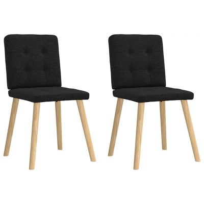 Gossi scaune de bucatarie, 2 buc. negru, textil