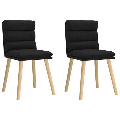 Gossi scaune de bucatarie, 2 buc. negru, textil