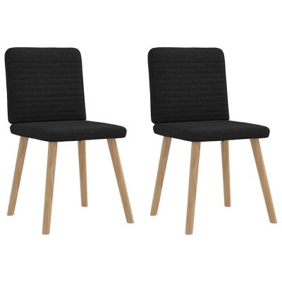 Gossi scaune de bucatarie, 2 buc. negru, textil