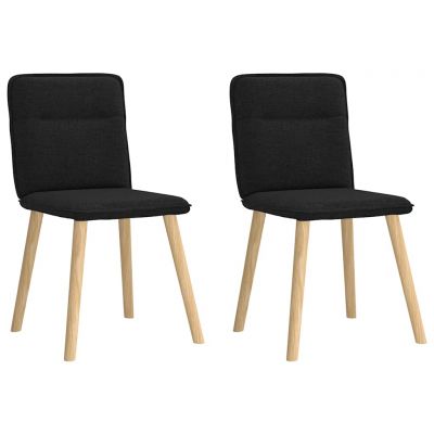 Gossi scaune de bucatarie, 2 buc. negru, textil