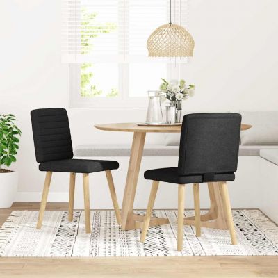 Gossi scaune de bucatarie, 2 buc. negru, textil