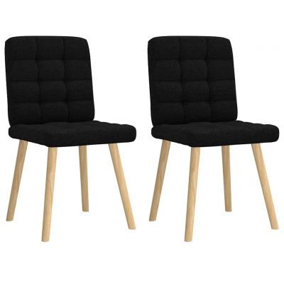 Gossi scaune de bucatarie, 2 buc. negru, textil