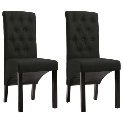 Gossi scaune de bucatarie, 2 buc. negru, textil
