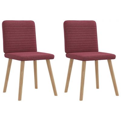 Gossi scaune de bucatarie, 2 buc., rosu vin, material textil