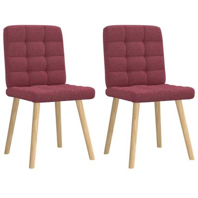 Gossi scaune de bucatarie, 2 buc., rosu vin, material textil