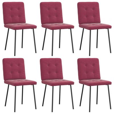 Gossi scaune de bucatarie, 2 buc., rosu vin, material textil