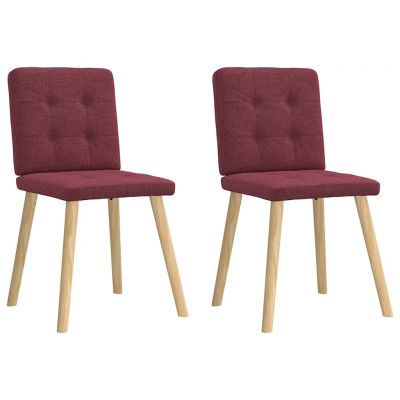 Gossi scaune de bucatarie, 2 buc., rosu vin, material textil