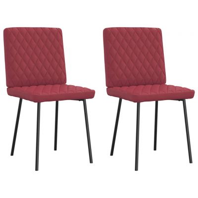 Gossi scaune de bucatarie, 2 buc., rosu vin, piele ecologica