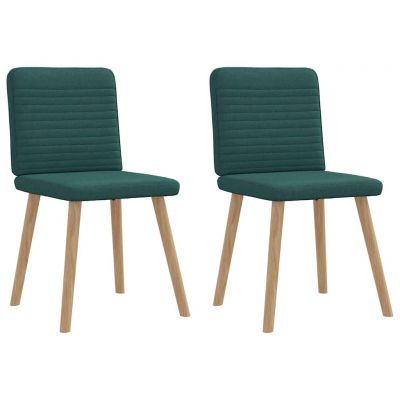 Gossi scaune de bucatarie, 2 buc., verde inchis, material textil