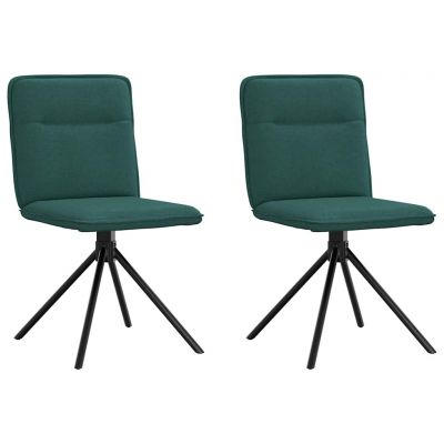 Gossi scaune de bucatarie, 2 buc., verde inchis, material textil