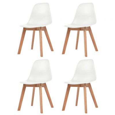 Gossi scaune de bucatarie, 4 buc., alb, plastic