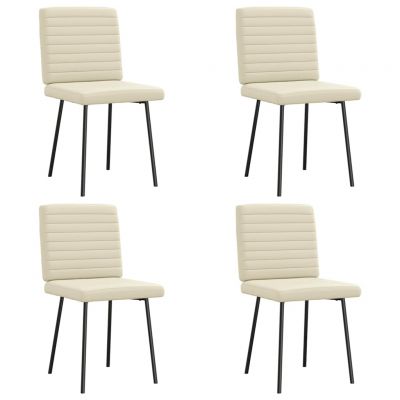 Gossi scaune de bucatarie, 4 buc., crem, piele ecologica