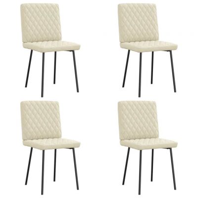 Gossi scaune de bucatarie, 4 buc., crem, piele ecologica