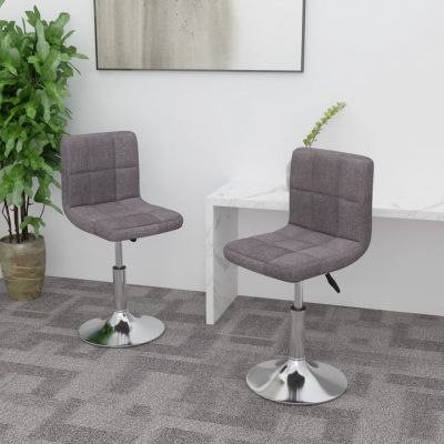 Gossi scaune de bucatarie pivotante, 2 buc., gri taupe, textil