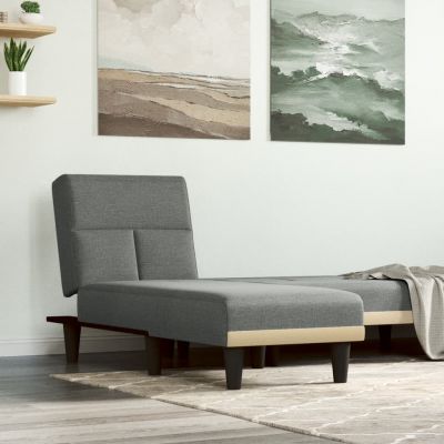 Gossi Șezlong, gri inchis, material textil