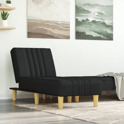 Gossi Șezlong, negru, material textil