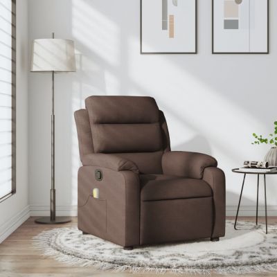 Gossi fotoliu de masaj rabatabil, maro inchis, material textil