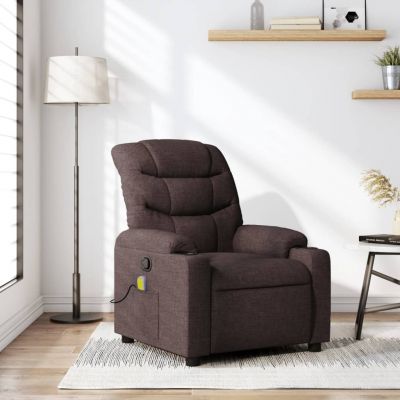 Gossi fotoliu de masaj rabatabil, maro inchis, material textil