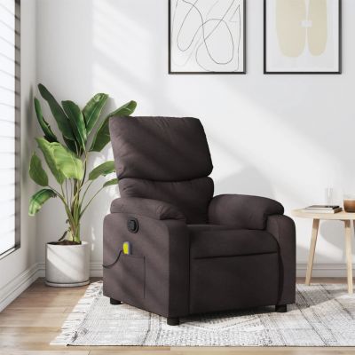 Gossi fotoliu de masaj rabatabil, maro inchis, material textil