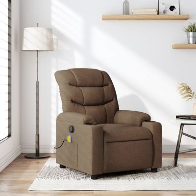 Gossi fotoliu de masaj rabatabil, maro, material textil