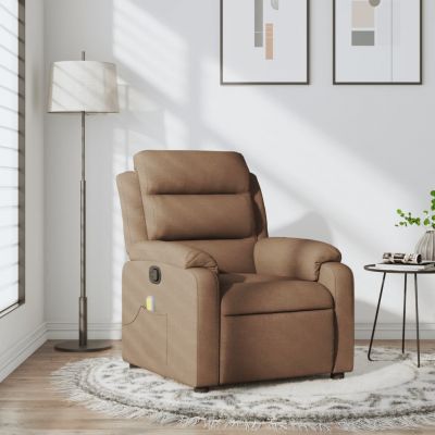 Gossi fotoliu de masaj rabatabil, maro, material textil