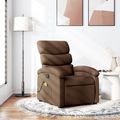 Gossi fotoliu de masaj rabatabil, maro, material textil