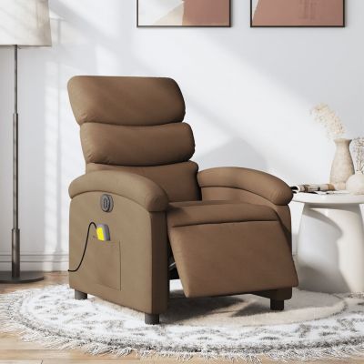 Gossi fotoliu electric de masaj rabatabil, maro, textil