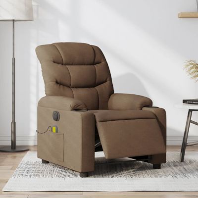 Gossi fotoliu electric de masaj rabatabil, maro, textil