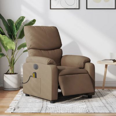 Gossi fotoliu electric de masaj rabatabil, maro, textil
