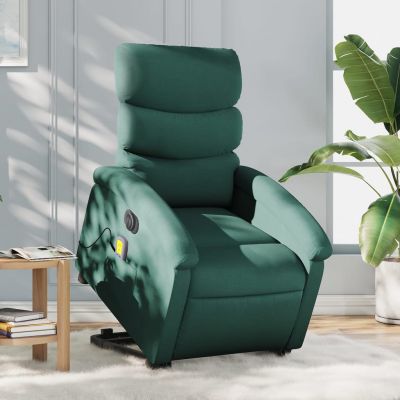 Gossi fotoliu electric masaj rabatabil / ridicare verde inchis textil