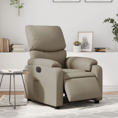 Gossi fotoliu rabatabil electric, cappuccino, piele ecologica