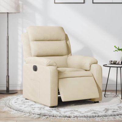 Gossi fotoliu rabatabil electric, crem, material textil