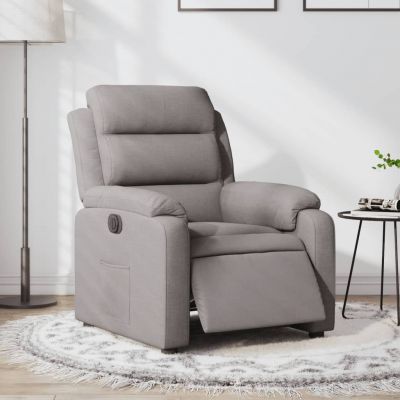 Gossi fotoliu rabatabil electric, gri taupe, material textil