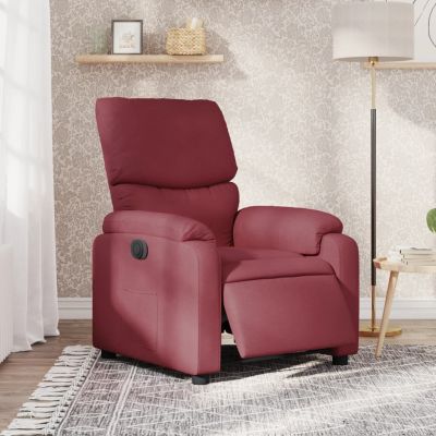 Gossi fotoliu rabatabil electric, rosu vin, material textil