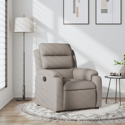 Gossi fotoliu rabatabil, gri taupe, material textil