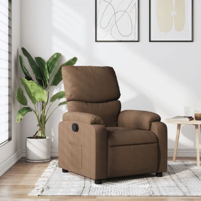 Gossi fotoliu rabatabil, maro, material textil