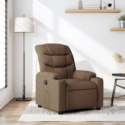 Gossi fotoliu rabatabil, maro, material textil