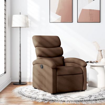 Gossi fotoliu rabatabil, maro, material textil