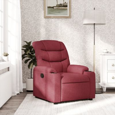 Gossi fotoliu rabatabil, rosu vin, material textil