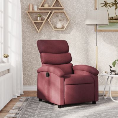 Gossi fotoliu rabatabil, rosu vin, material textil
