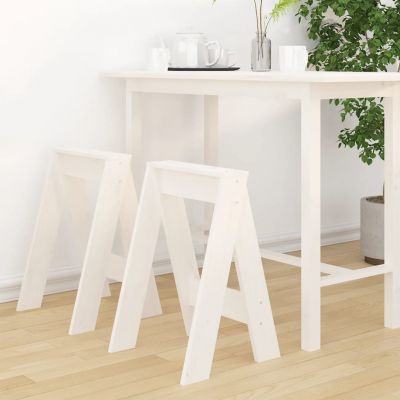 Gossi scaune, 2 buc., alb, 40x40x60 cm, lemn masiv de pin