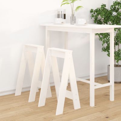 Gossi scaune, 2 buc., alb, 40x40x75 cm, lemn masiv de pin