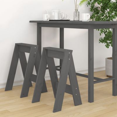 Gossi scaune, 2 buc., gri, 40x40x60 cm, lemn masiv de pin