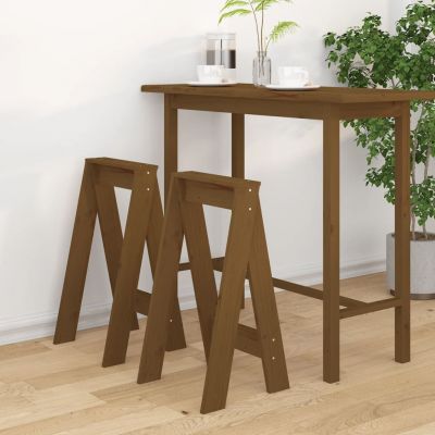 Gossi scaune, 2 buc., maro miere, 40x40x75 cm, lemn masiv de pin