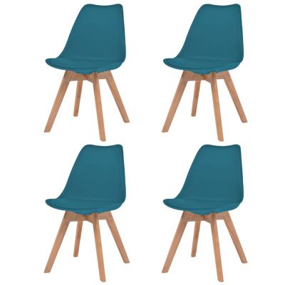Gossi scaune de bucatarie, 4 buc., turcoaz, plastic